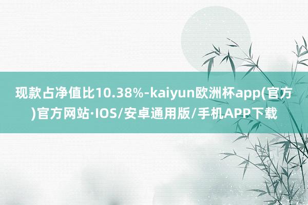 现款占净值比10.38%-kaiyun欧洲杯app(官方)官方网站·IOS/安卓通用版/手机APP下载