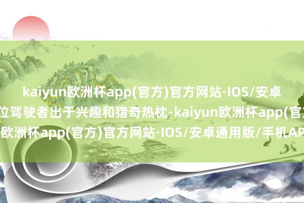 kaiyun欧洲杯app(官方)官方网站·IOS/安卓通用版/手机APP下载这位驾驶者出于兴趣和猎奇热枕-kaiyun欧洲杯app(官方)官方网站·IOS/安卓通用版/手机APP下载