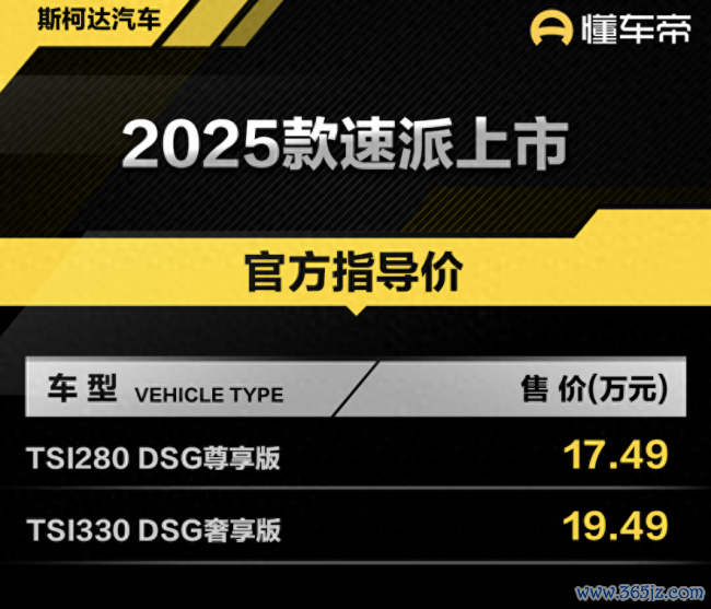 2025款斯柯达速派上市