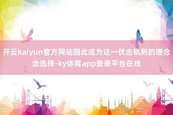 开云kaiyun官方网站因此成为这一伏击轨则的理念念选择-ky体育app登录平台在线